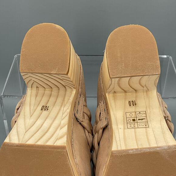 Dolce Vita Tan Braided Heeled Mules - Picture 9 of 10